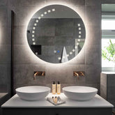 Espejo LED Redondo | Botones táctiles | Función antivaho | Luz blanca neutra - Reyze Seria Minimal Model 6